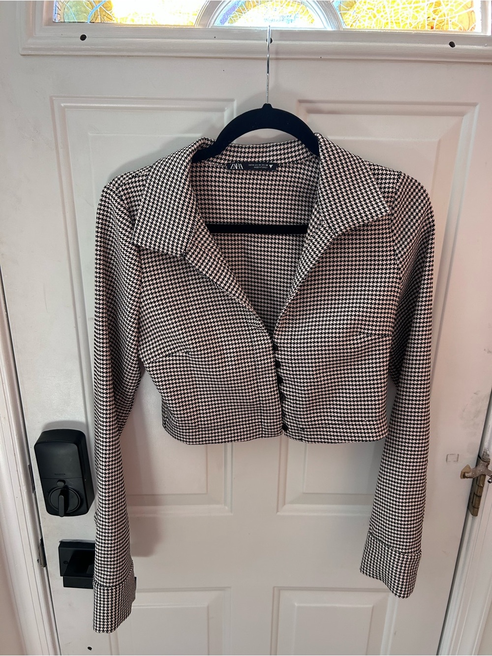 Zara Houndstooth Button Up
